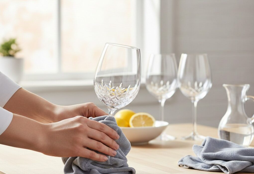 czyszczenie kieliszków kryształowych