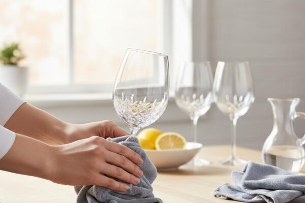 czyszczenie kieliszków kryształowych