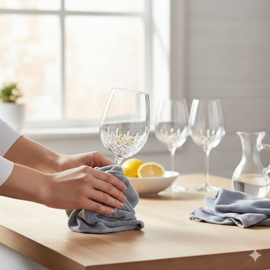 czyszczenie kieliszków kryształowych